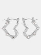 Stainless Steel Heart Earrings-Bijou Crush