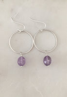 Amethyst Circle Earrings-Bijou Crush