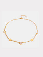 Stainless Steel White Mother-Of-Pearl Flower Necklace-Bijou Crush