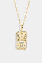 Rhinestone Constellation Pendant Copper Necklace-Bijou Crush