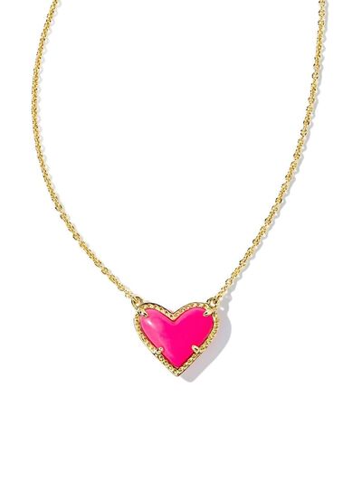 14K Gold-Plated Heart Pendant Necklace-Bijou Crush