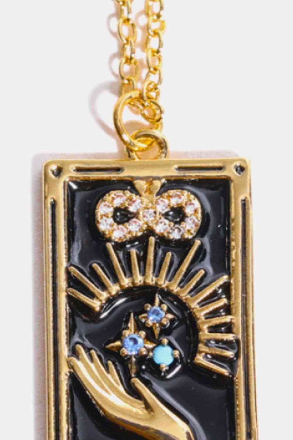 Tarot Card Pendant Stainless Steel Necklace-Bijou Crush