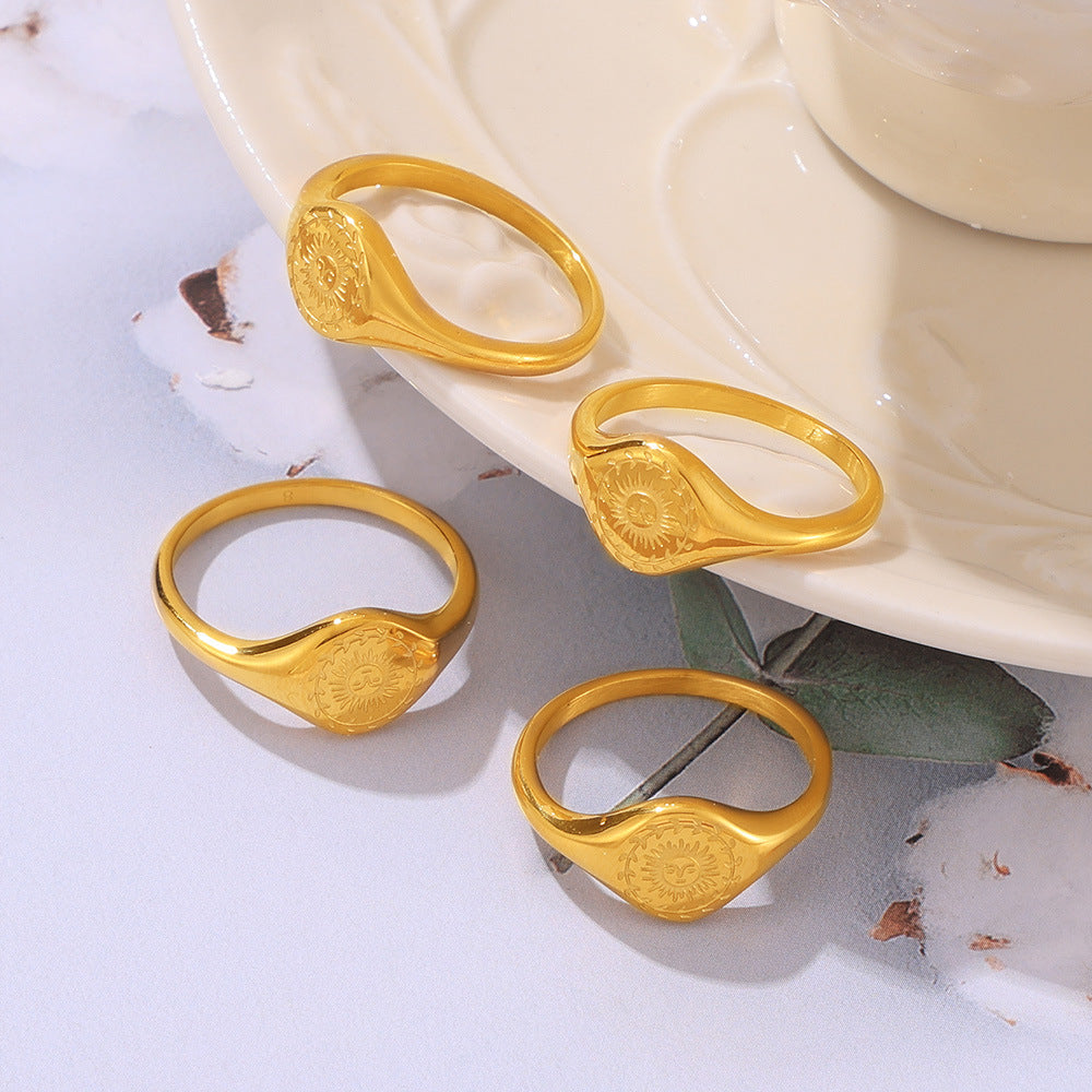 18K Gold-Plated Sun Ring-Bijou Crush