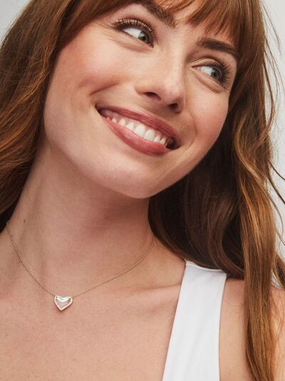 14K Gold-Plated Heart Pendant Necklace-Bijou Crush