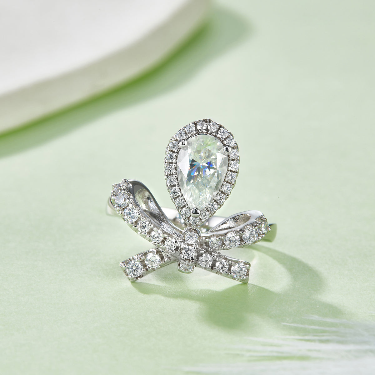 1 Carat Moissanite Zircon Sterling Silver Ring-Bijou Crush
