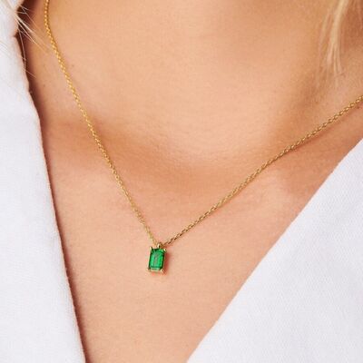 Titanium Steel Inlaid Zircon Pendant Necklace-Bijou Crush