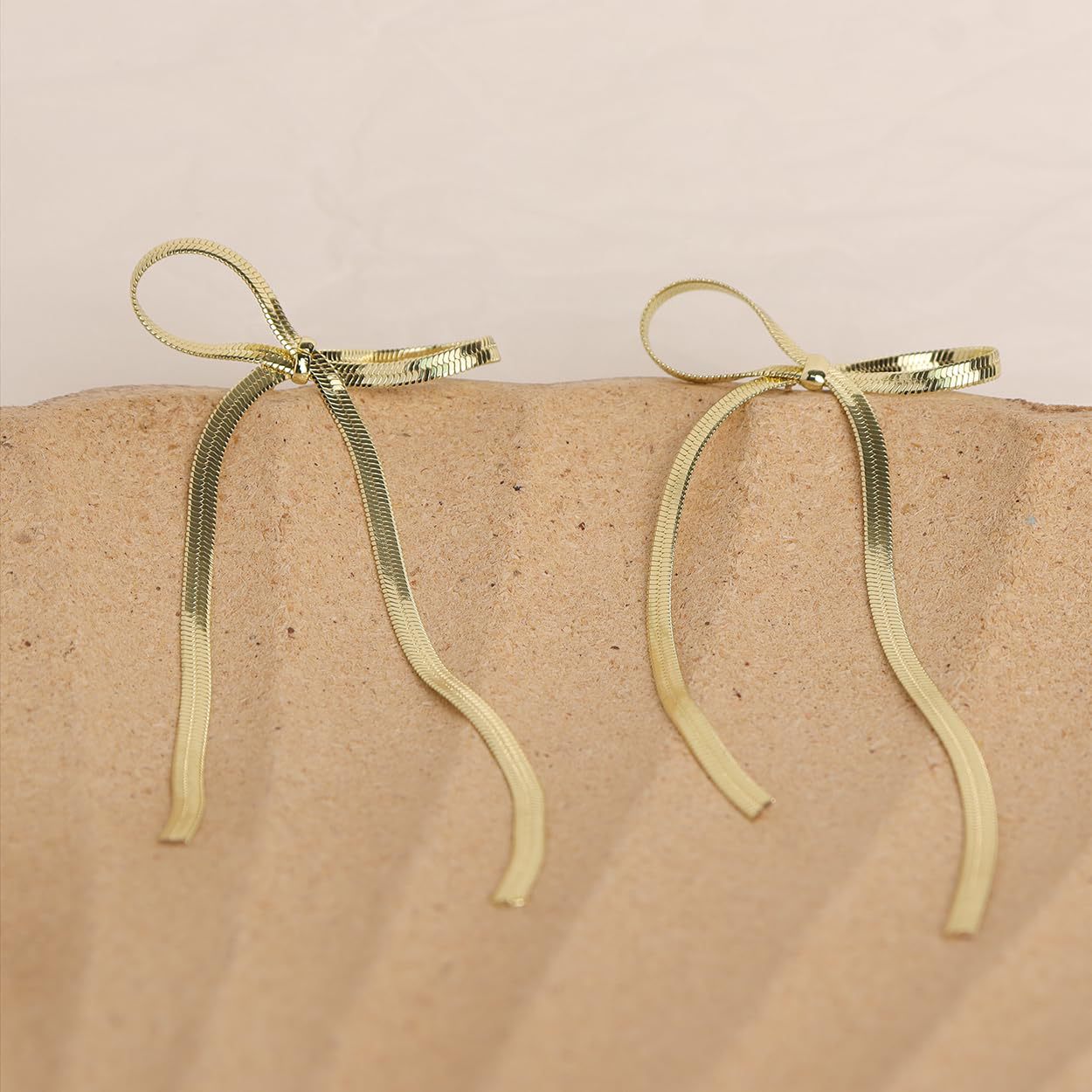 Chic Bow Bar Earrings - Stainless Steel-Bijou Crush