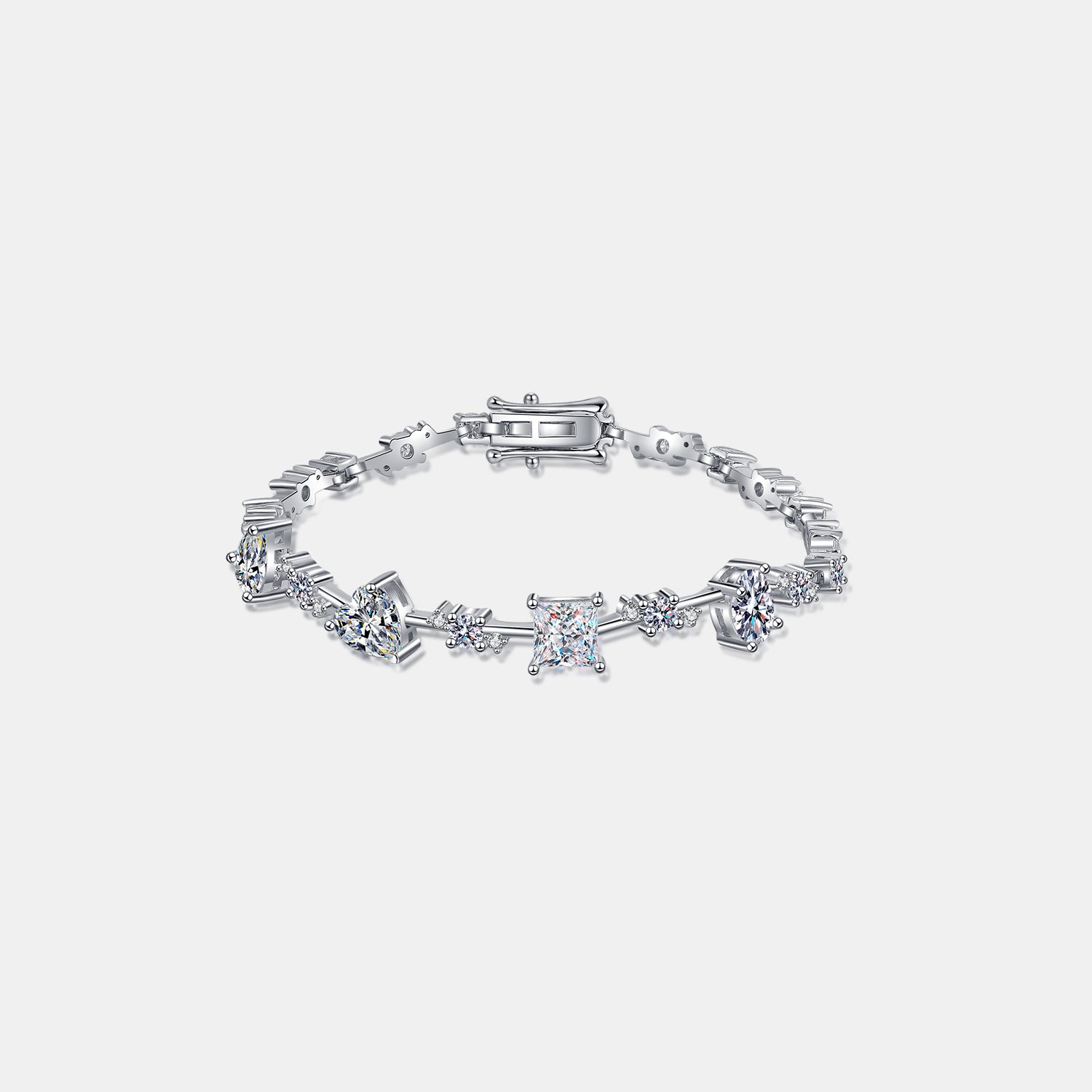 6.2 Carat Moissanite 925 Sterling Silver Bracelet-Bijou Crush