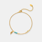 Titanium Steel Wing Shape Charm Anklet Bracelet-Bijou Crush