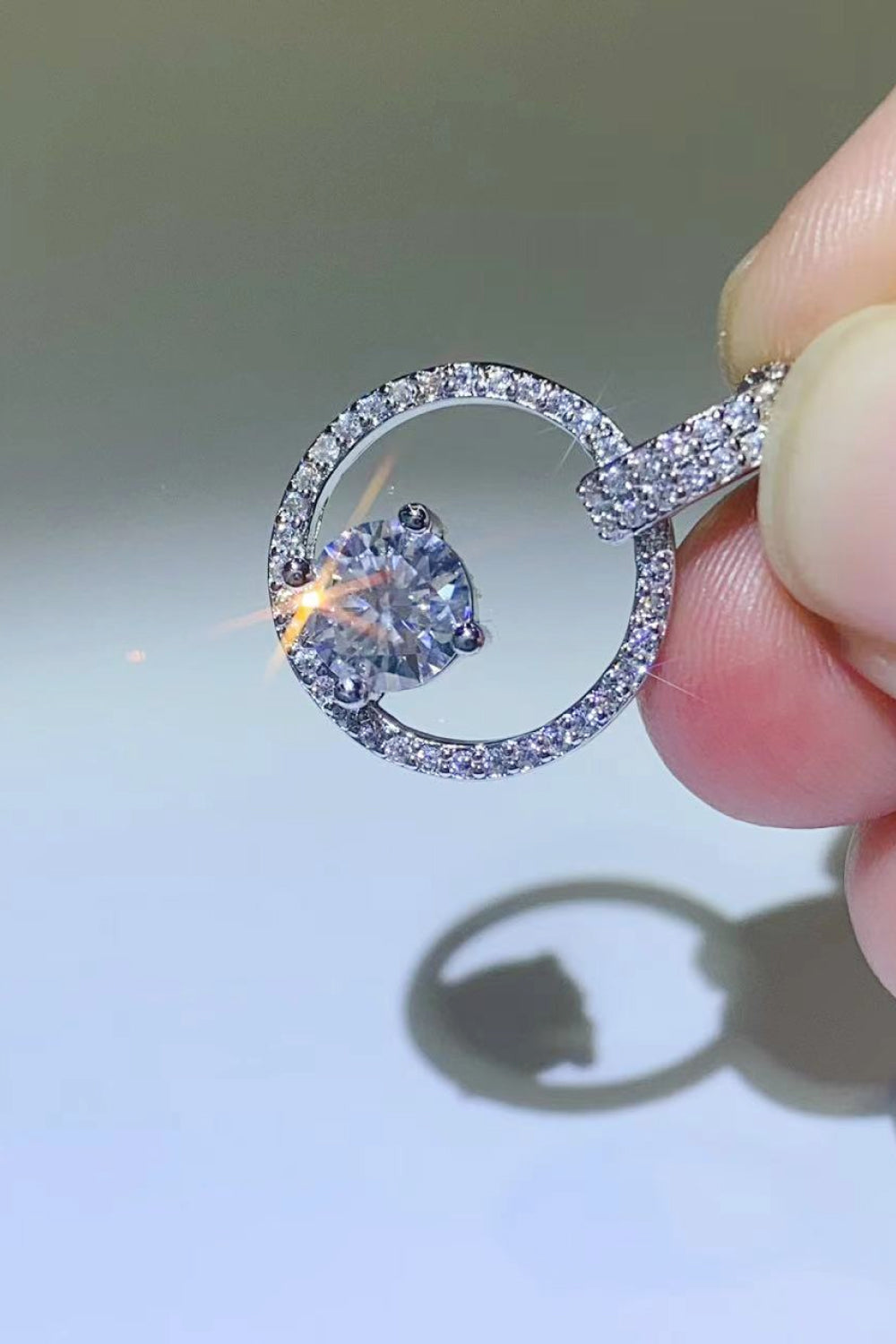 1 Carat Moissanite Sterling Silver Necklace-Bijou Crush