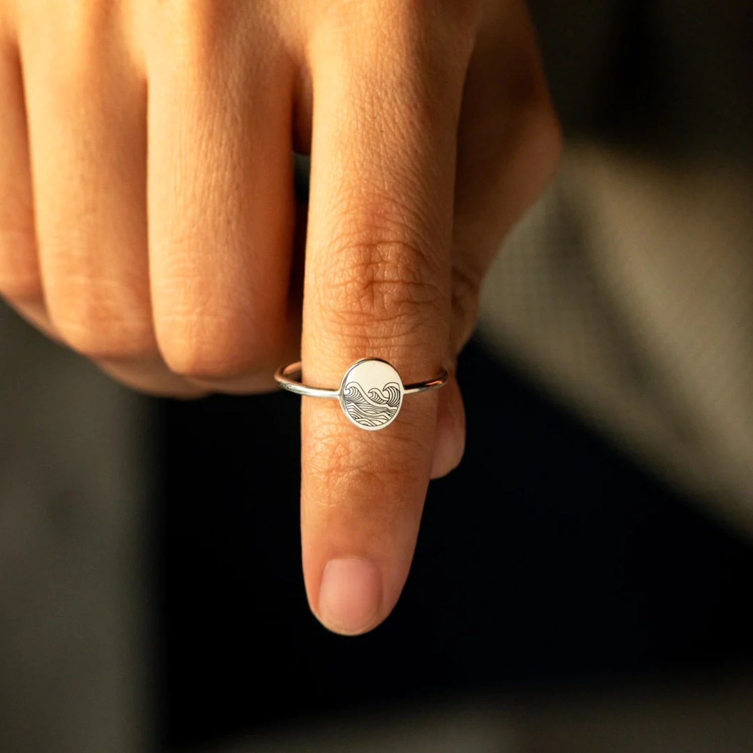 925 Sterling Silver Signet Ring-Bijou Crush