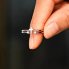 925 Sterling Silver Adjustable Cross Ring-Bijou Crush