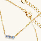 925 Sterling Silver Inlaid Moissanite Bar Necklace-Bijou Crush