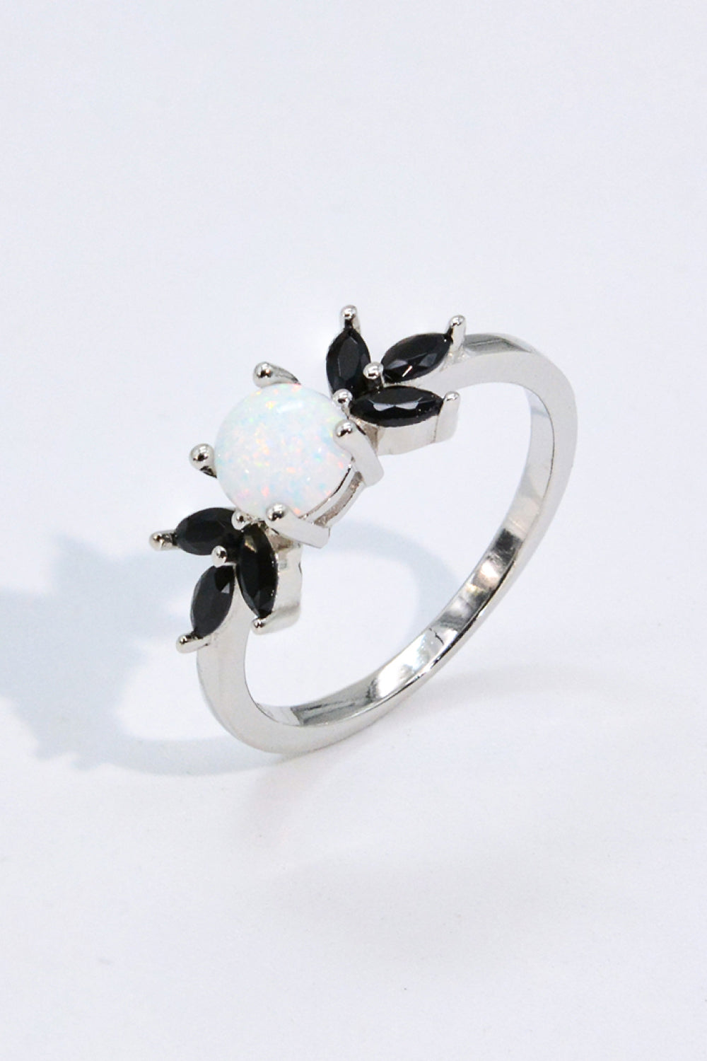 Opal and Zircon Contrast Ring-Bijou Crush