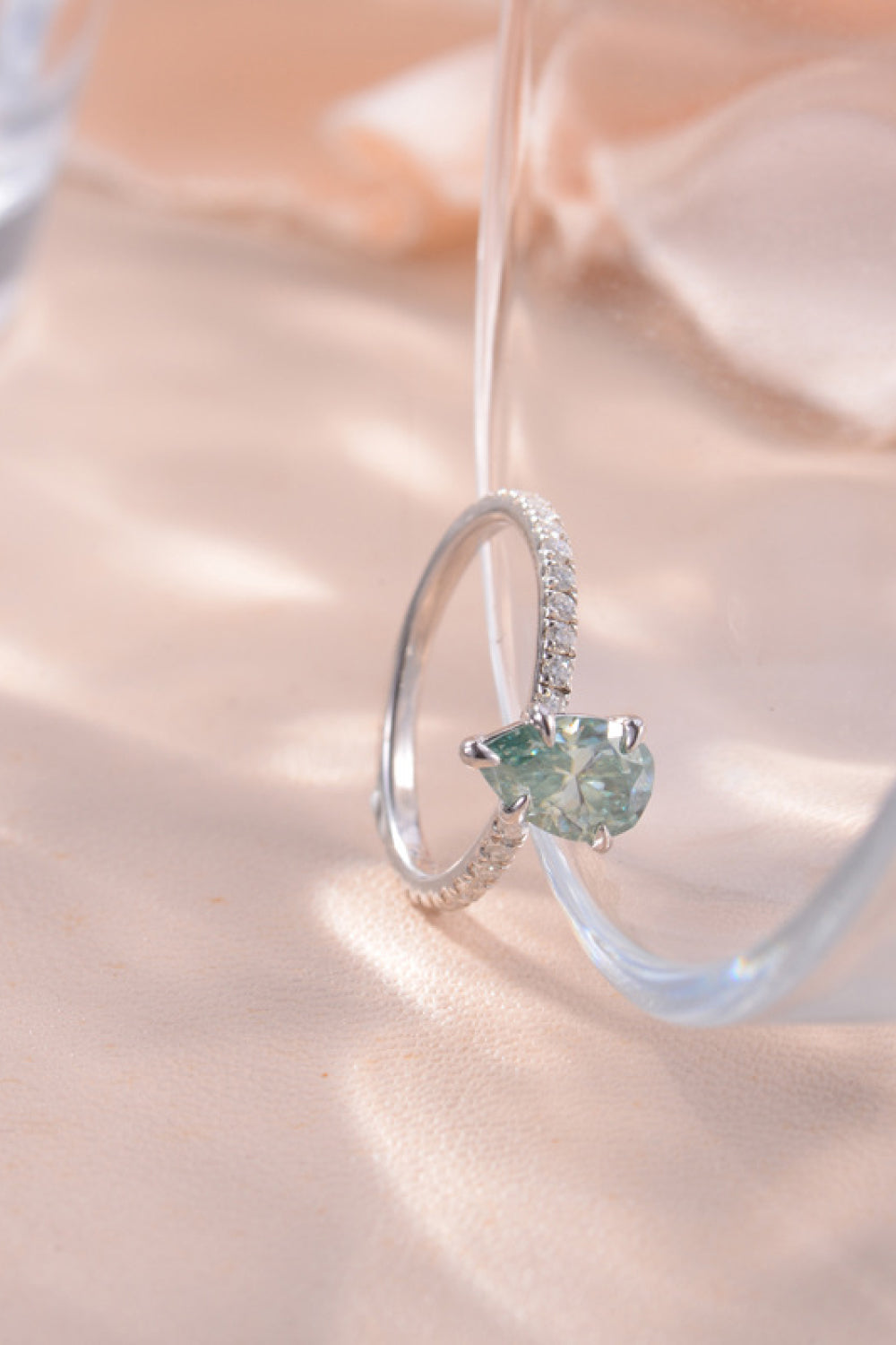 1.5 Carat Teardrop Shape Moissanite 925 Sterling Silver Ring-Bijou Crush