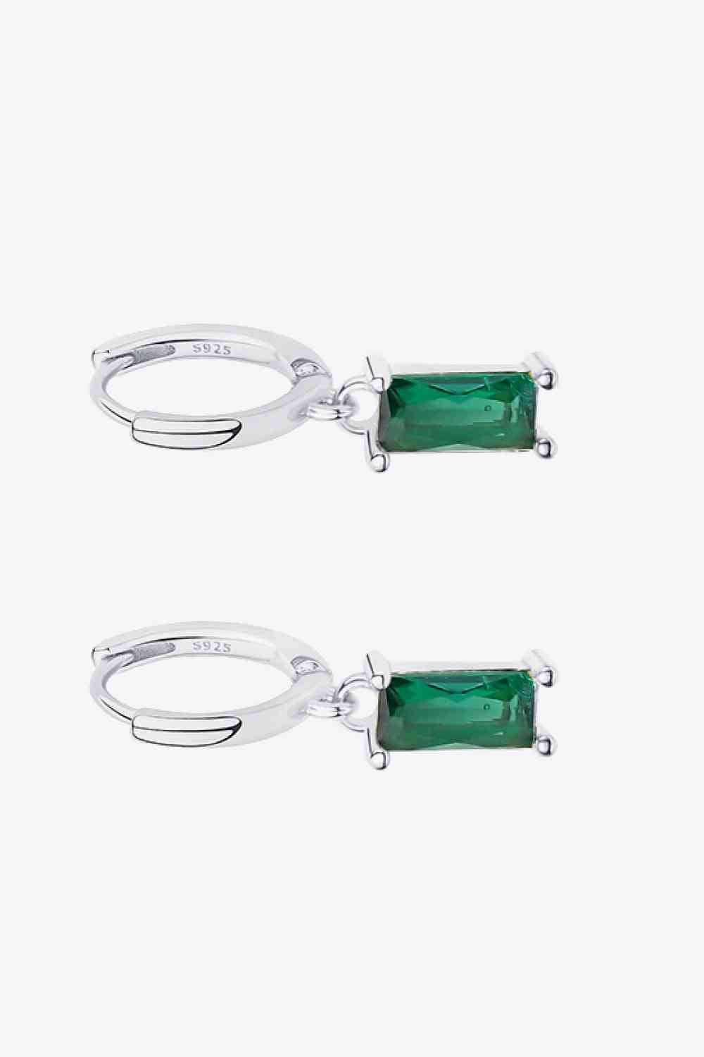Retro 925 Sterling Silver Cubic Zirconia Drop Earrings-Bijou Crush
