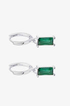 Retro 925 Sterling Silver Cubic Zirconia Drop Earrings-Bijou Crush