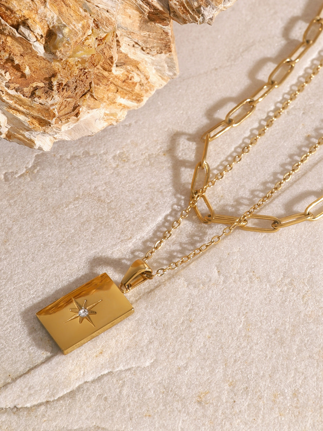 18K Gold-Plated Stainless Steel Double-Layered Necklace-Bijou Crush