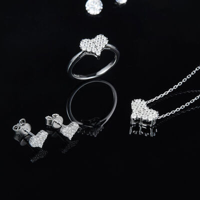 Moissanite 925 Sterling Silver Heart Bracelet-Bijou Crush