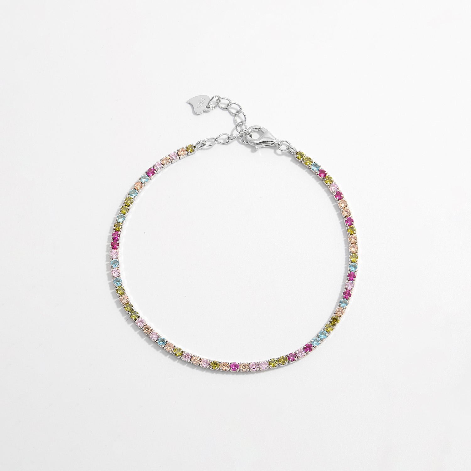 Inlaid Zircon 925 Sterling Silver Bracelet-Bijou Crush