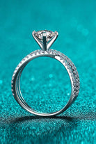Crisscross Moissanite Ring in 925 Sterling Silver-Bijou Crush