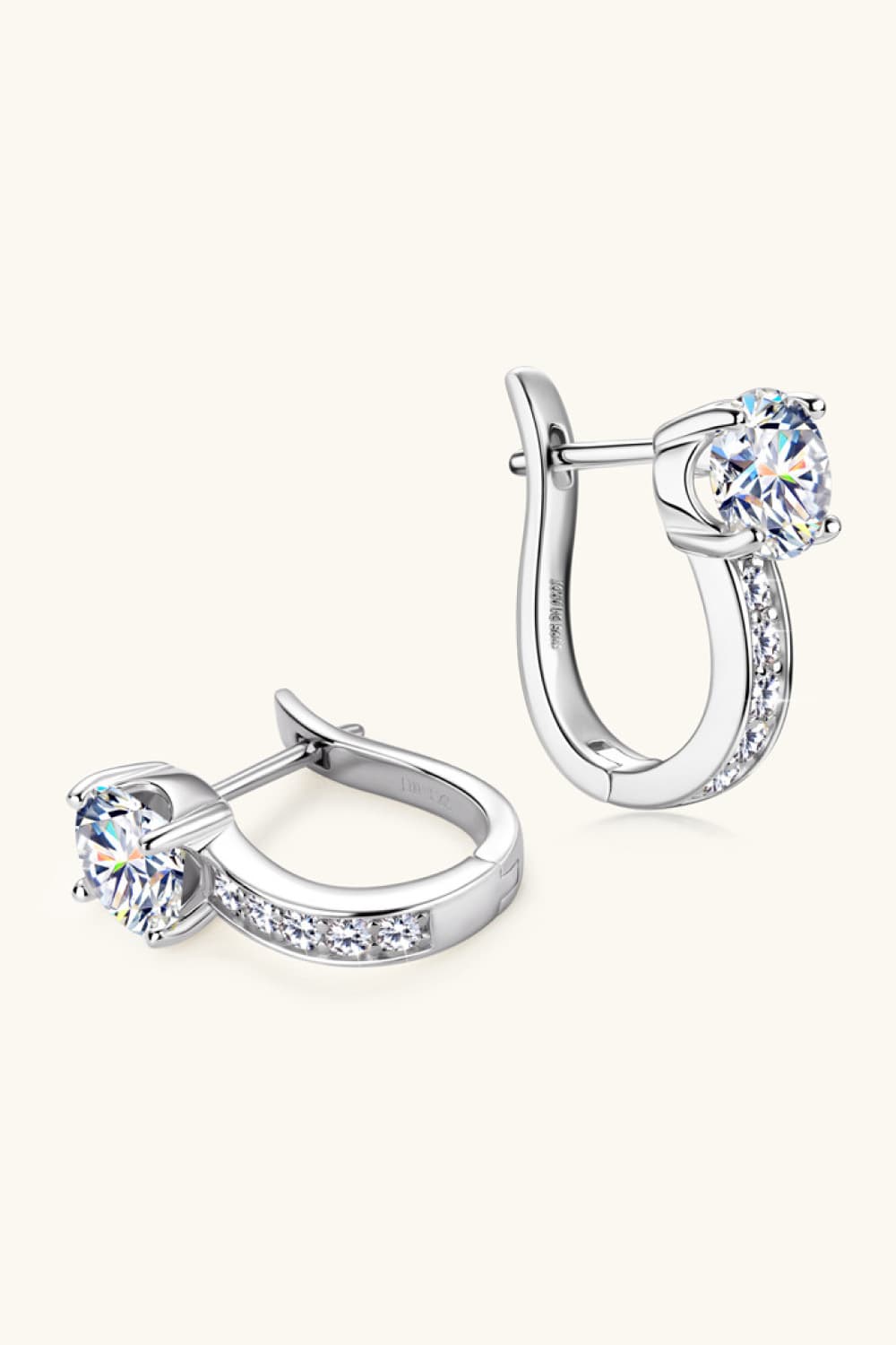 2 Carat Moissanite 925 Sterling Silver Earrings-Bijou Crush