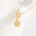 Sterling Silver Inlaid Zircon Earrings-Bijou Crush