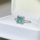2 Carat 925 Sterling Silver Moissanite Square Shape Ring-Bijou Crush
