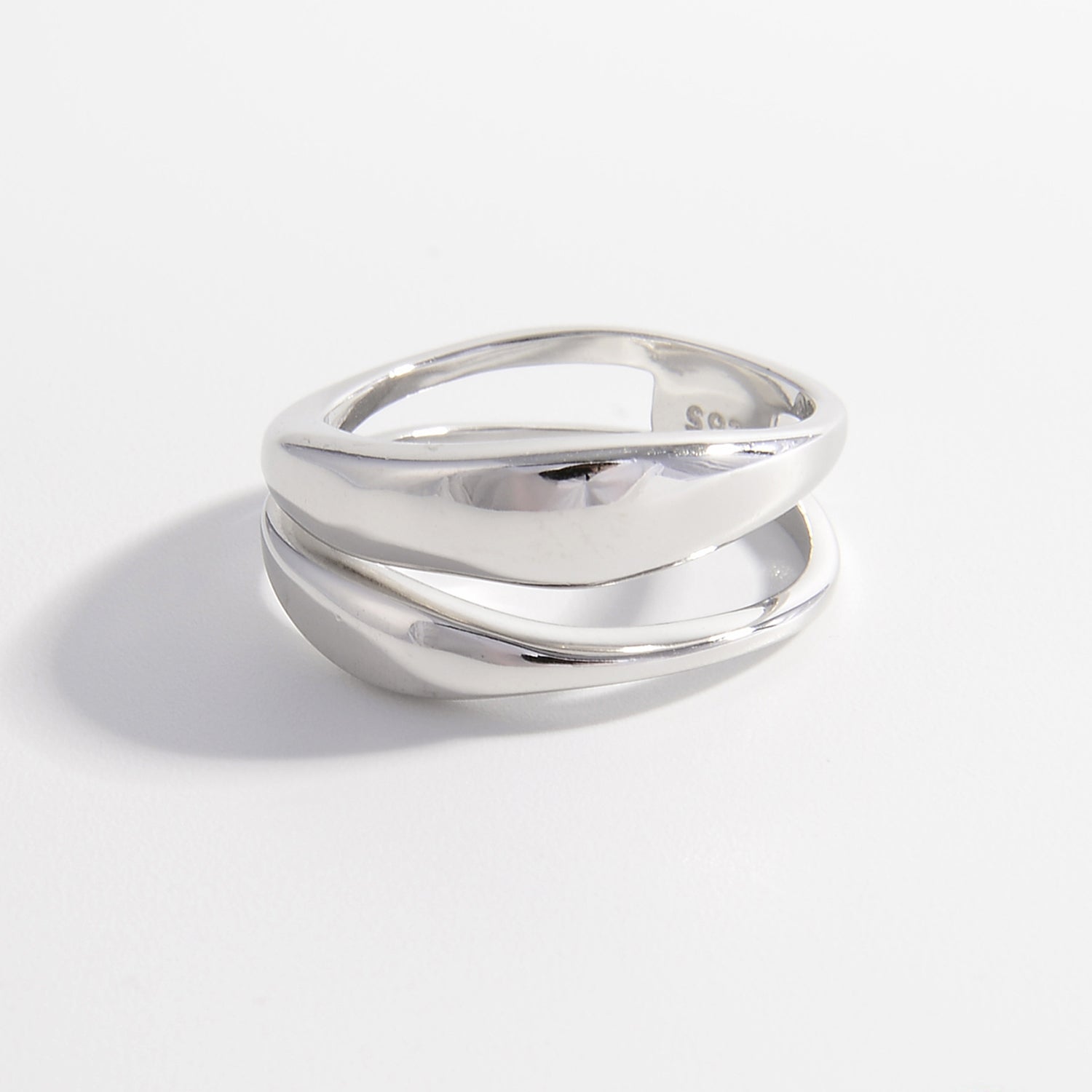 925 Sterling Silver Double-Layered Ring-Bijou Crush
