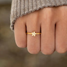 925 Sterling Silver Enamel Flower Ring-Bijou Crush
