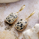 Copper Natural Stone Dangle Earrings-Bijou Crush
