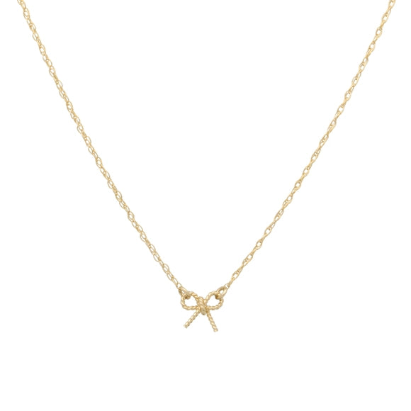 Sofia Bow Pendant Necklace – Sterling Silver or 14k Gold-Bijou Crush