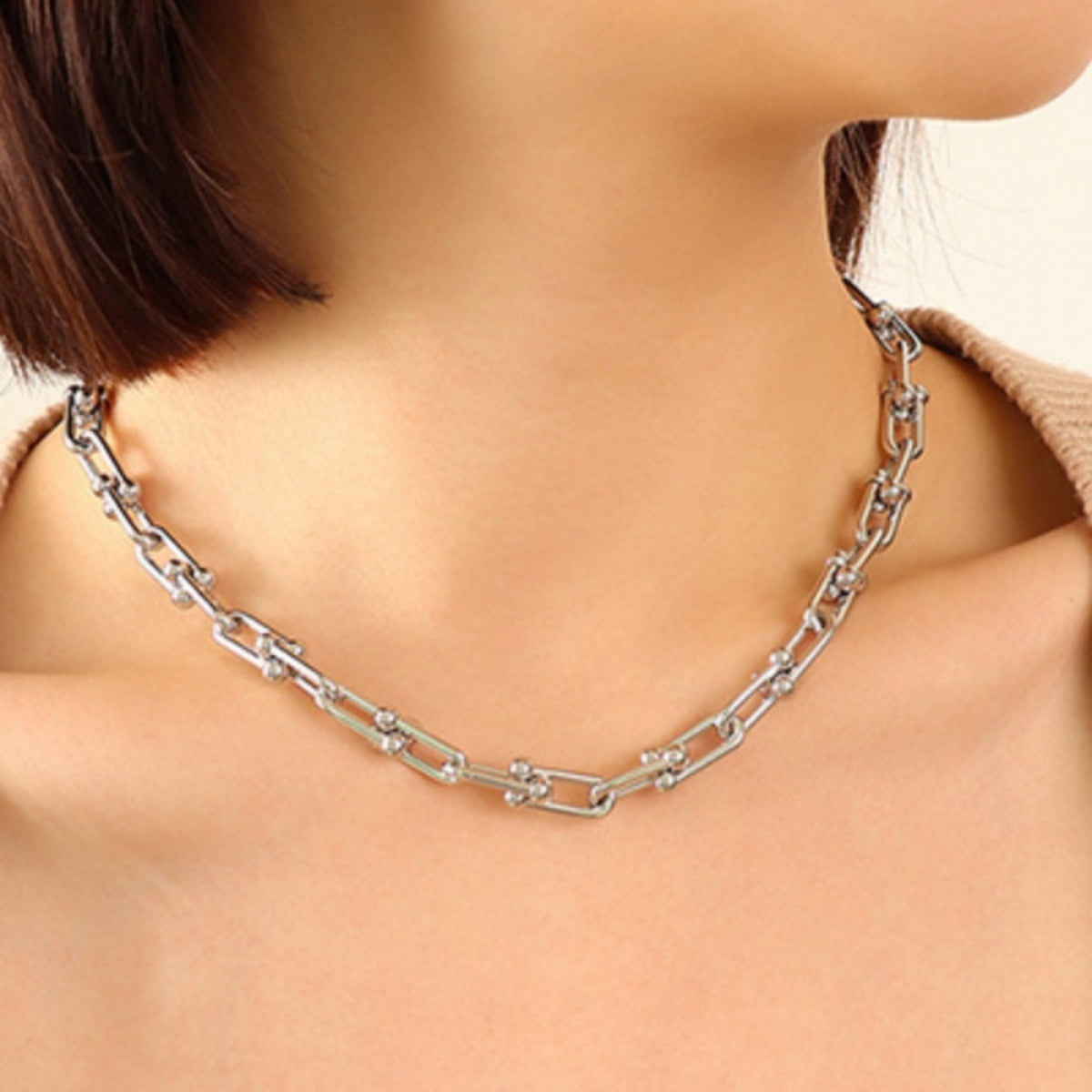Chunky Chain Titanium Steel Necklace-Bijou Crush