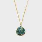 Turquoise Chain Pendant Necklace-Bijou Crush