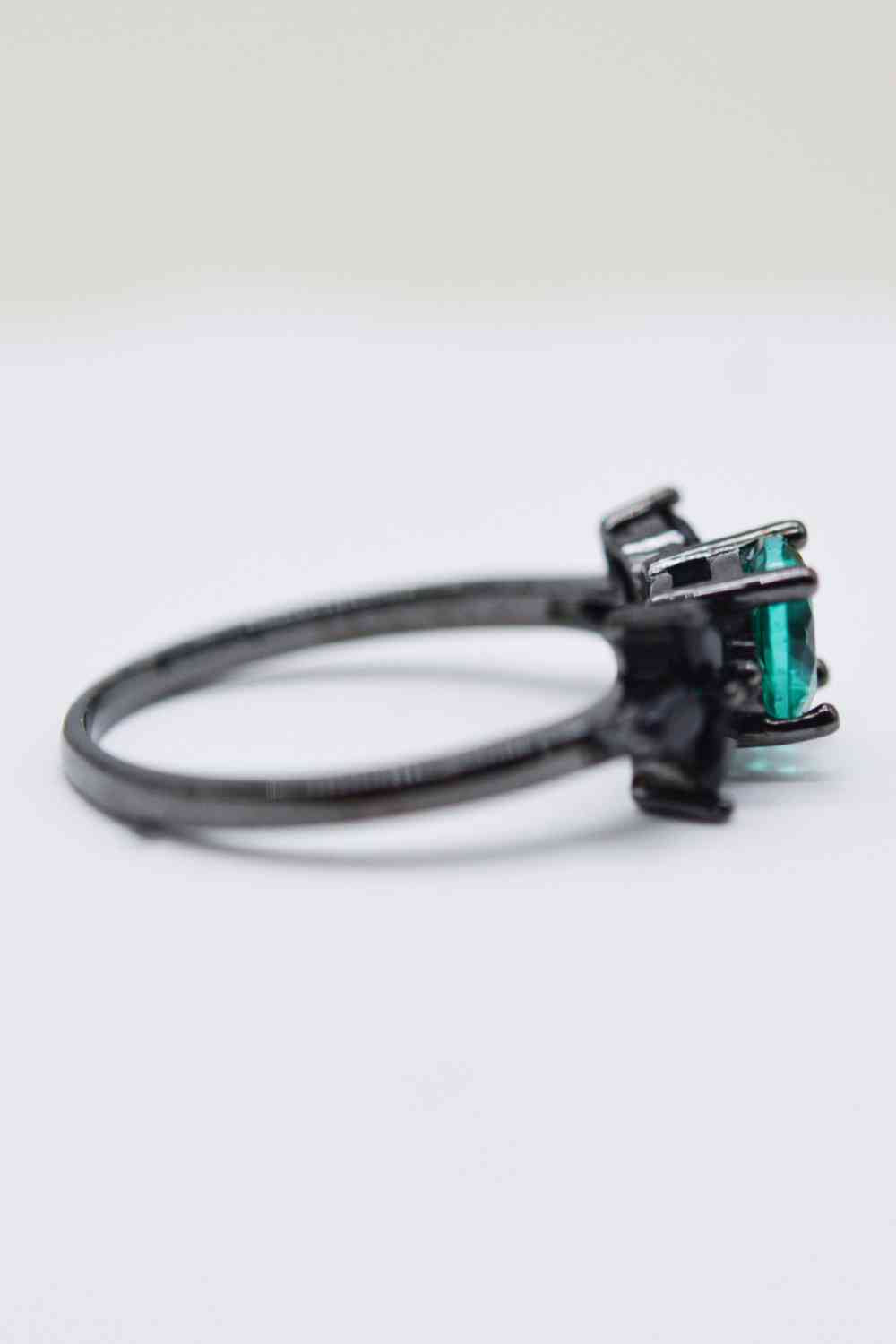 Paraiba Blue Zircon Leaf Ring-Bijou Crush