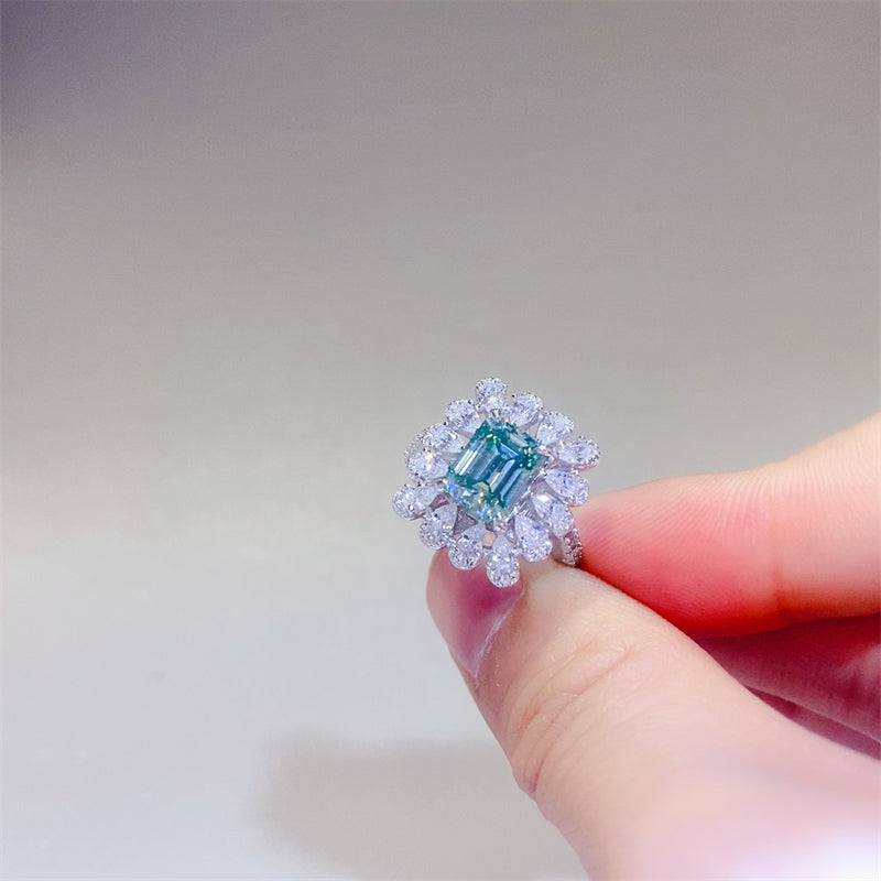 1 Carat Moissanite Sterling Silver Ring-Bijou Crush
