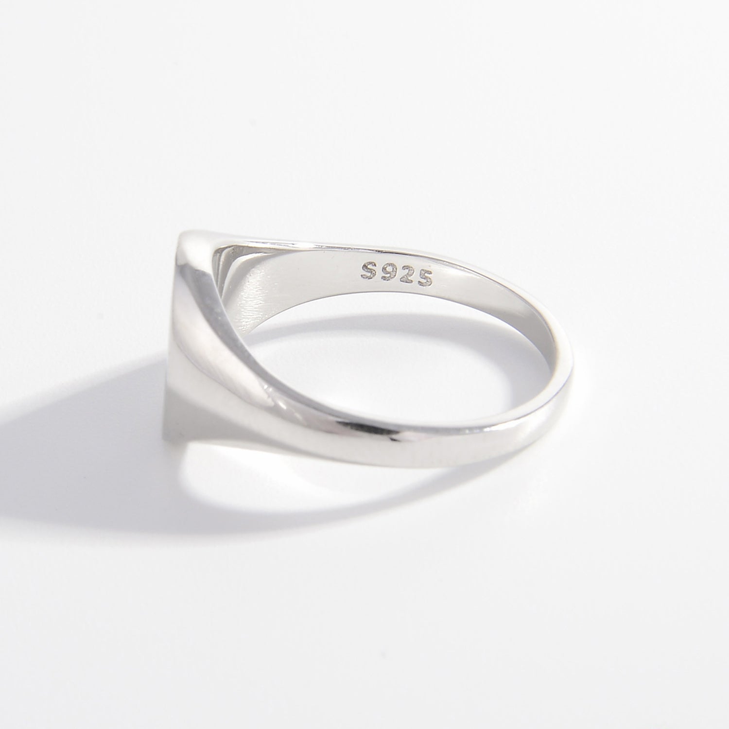 925 Sterling Silver Minimalist Signet Ring-Bijou Crush