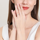 925 Sterling Silver Inlaid Moissanite Ring-Bijou Crush