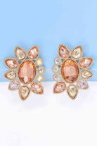 Geometrical Shape Glass Stone Dangle Earrings-Bijou Crush