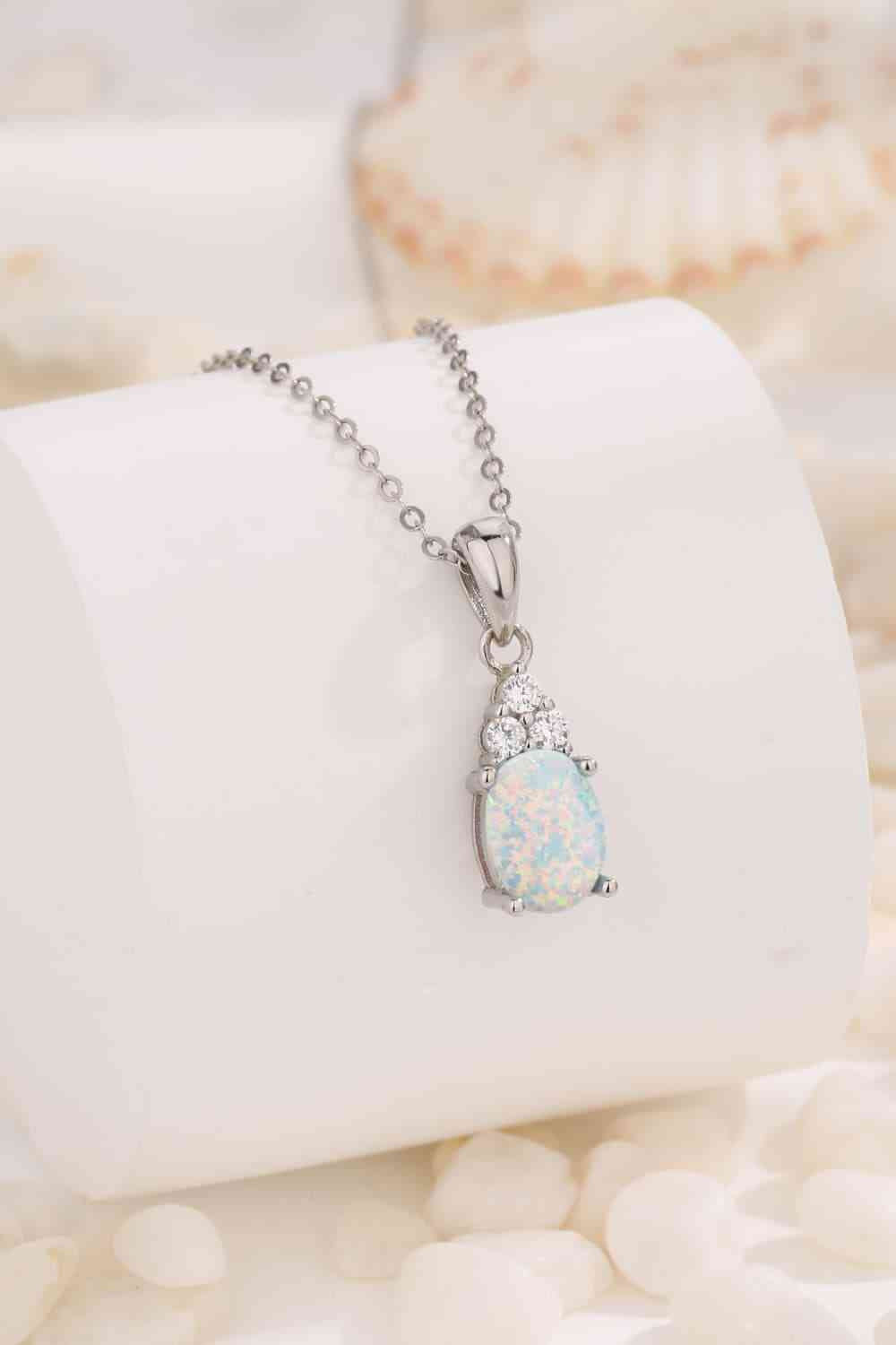 Find Your Center Opal Pendant Necklace-Bijou Crush
