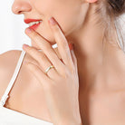 925 Sterling Silver Inlaid Moissanite Ring-Bijou Crush