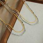 Beaded Titanium Steel Double-Layered Necklace-Bijou Crush