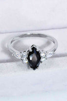 925 Sterling Silver Black Agate Ring-Bijou Crush
