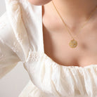 Zircon Titanium Steel Timepiece Shape Necklace-Bijou Crush