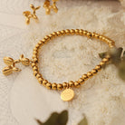 Titanium Steel Puppy Shape Charm Bracelet - 18K Gold-Plated-Bijou Crush