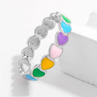 925 Sterling Silver Drip Oil Heart Ring-Bijou Crush