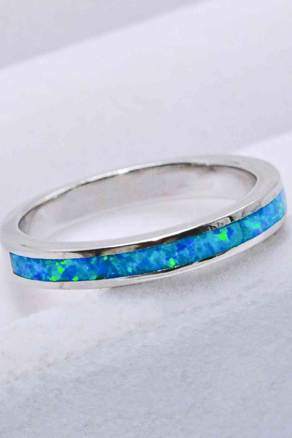 925 Sterling Silver Opal Ring in Sky Blue-Bijou Crush