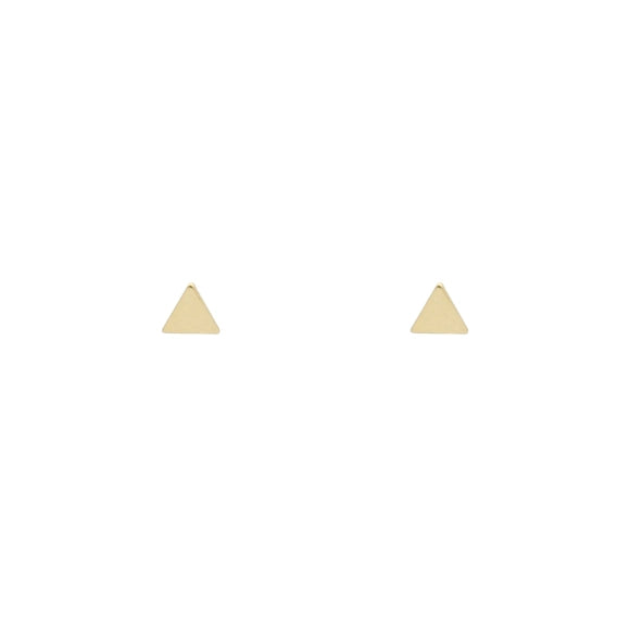 Minimalist Triangle Studs – Sterling Silver or 14k Gold-Bijou Crush