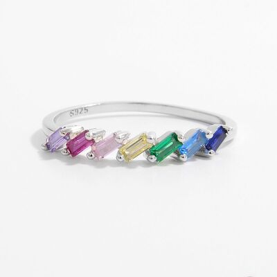 925 Sterling Silver Contrast Zircon Ring-Bijou Crush
