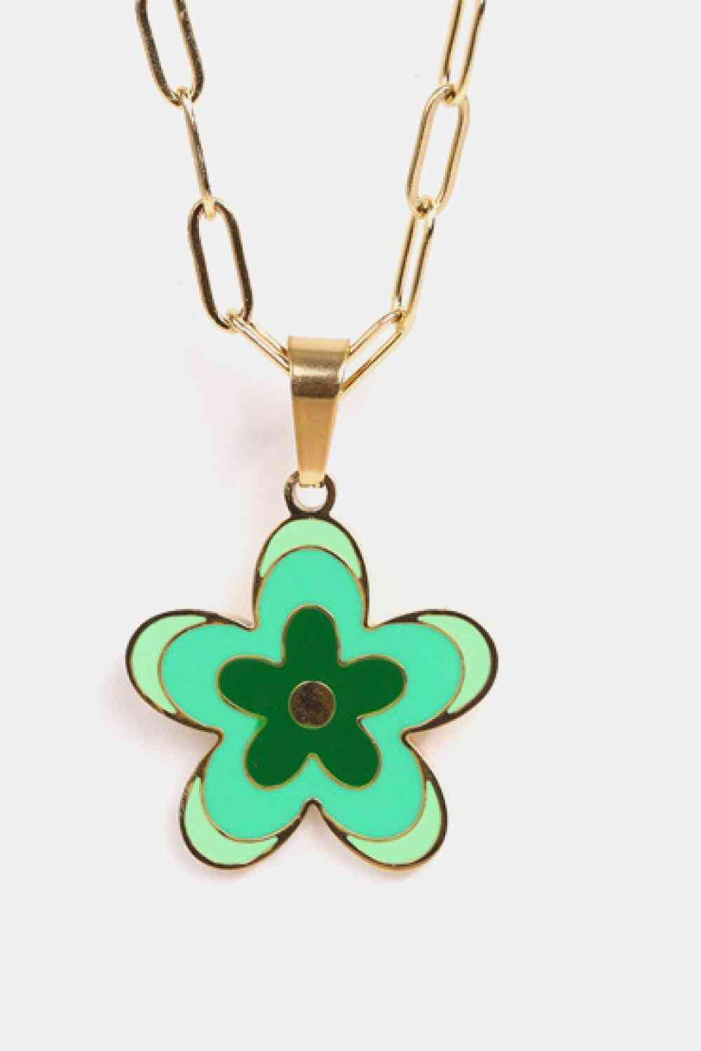 Flower Pendant Stainless Steel Necklace-Bijou Crush